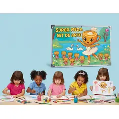 GENERICO - Set de Arte Maleta de Aluminio 132 Piezas - Niña