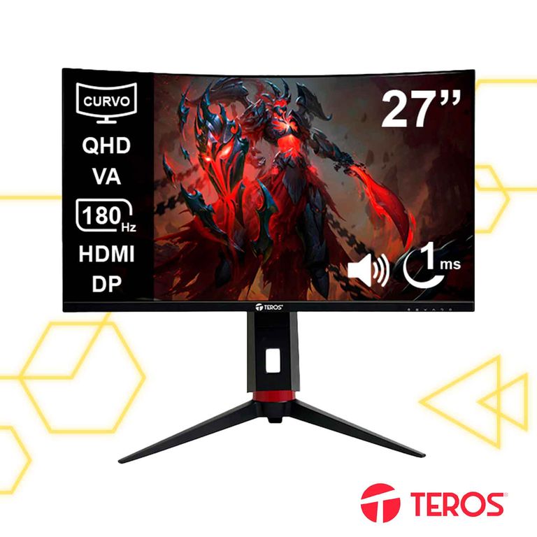 Monitor Curvo Gaming TE2767G 27 QHD 180Hz 1ms FreeSync Parlantes
