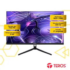 Teros - Monitor TE-2786G Gaming Plano 27” FHD IPS 200Hz 5ms HDMI DP