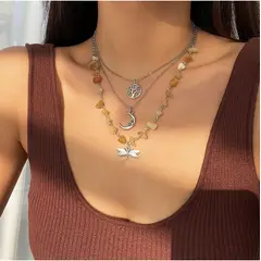 TIOZONEY - Collar De Plata Mujer