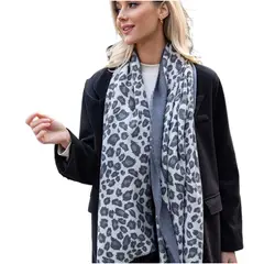 TIOZONEY - Bufanda de mujer con estampado de leopardo