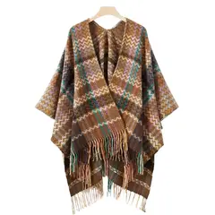 TIOZONEY - Bufanda a cuadros para mujeres