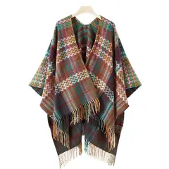 TIOZONEY - Bufanda a cuadros para mujeres