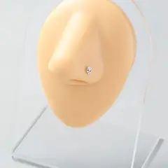 GENERICO - Piercing de palito recto para nariz en forma de calavera nostril