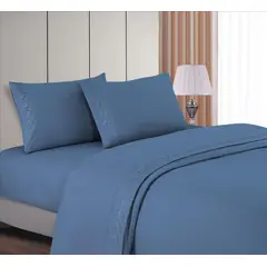 CASATEX - Juego de Sábanas Queen 100% algodón con Bordado