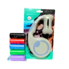 GENERICO - Correa Retráctil para Perro con Dispensador de Bolsas Tipo Hueso y Repuestos - Verde