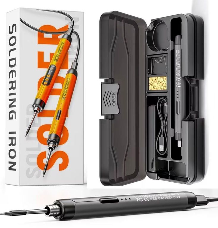 KIT COMPLETO SOLDADOR DE ESTAÑO RECARGABLE PROFESIONAL