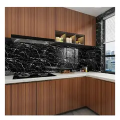 MULTITOP - PAPEL TAPIZ ESPUMADO MARMOL 06X3 MTS NEGRO