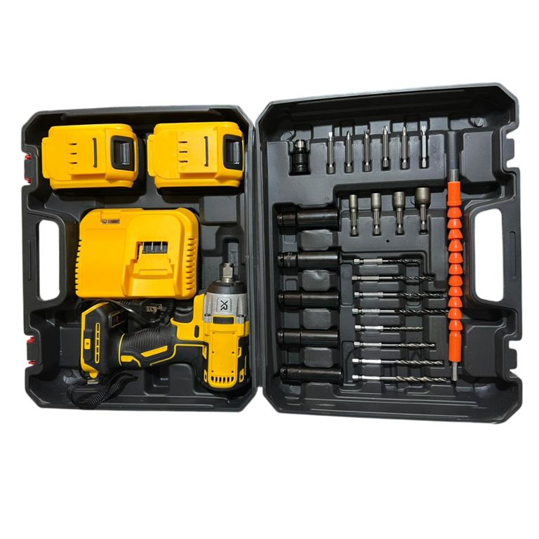 Taladro Inalámbrico 2 Baterías con Cargador y Estuche