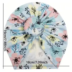 GENERICO - Turbante Gorro para Bebé con Estampado de Flores