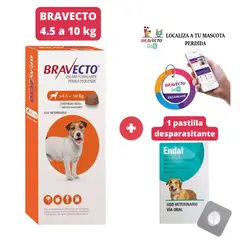 BRAVECTO - Antipulgas para perros de 4.5 - 10 kg + Geolocalizador para Mascota