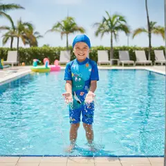 GENERICO - Ropa de Baño para Niño UV Dinosaurio Azul de 1 Año para 6 Años