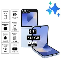 SAMSUNG - Galaxy Z Flip 6 512GB 12GB - CELESTE