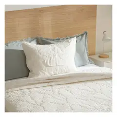 GENERICO - Quilt bordado jacquard perla algodón