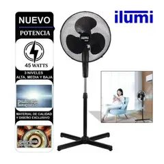 ILUMI - Ventilador de Pedestal IL-16 - 45W - 3 Aspas