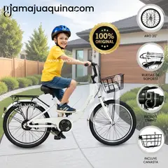 VORTEX - Bicicleta Para Niño Aro 20 «JET» con Canasta White