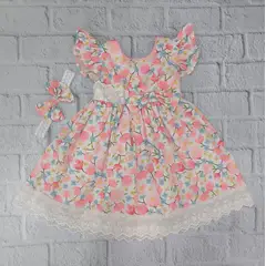 BANNITAS - VESTIDO CASUAL TULIPÁN PARA NIÑAS/ ROSADO/ 18 meses