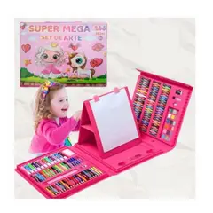 GENERICO - Kit de Arte y Dibujo de 208 Pzs - Rosado