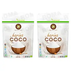 HEALTHNATURAL - PACK 2 HARINA DE COCO EN POLVO 400G