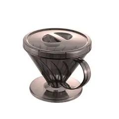 GENERICO - Dripper V60 negro de plástico 1 a 4 tazas
