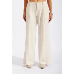 LUVARO - Pantalón Lino Rayas