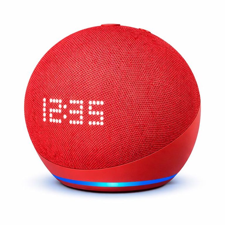 Parlante Inteligente Alaxe Bluetooth Con Comando De Voz Rojo Pantalla