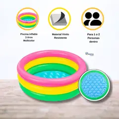 INTEX - Piscina Inflable «ARCOIRIS»