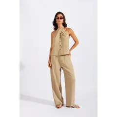 LUVARO - Top Halter Rústico Nudo