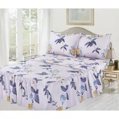 CASATEX - Juego de Sábanas con Blonda 2 Plazas 100% Algodón