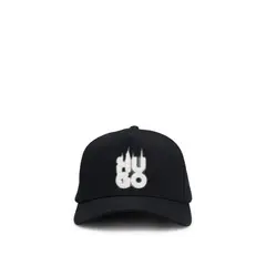 HUGO BOSS - Gorra de sarga de algodón con logotipo ahumado