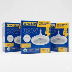 EXTRALED - Pack x3 Foco Ventilador OASIS 30W 3 Colores de Luz 30cm c/ control