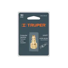 TRUPER - Conector rápido tipo M niquelado cuerda 14 NPT hembra - 19082