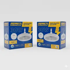 EXTRALED - Pack x2 Foco Ventilador OASIS 30W 3 Colores de Luz 30cm c/ control