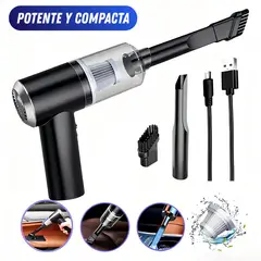GENERICO - Aspiradora De Auto De Mano De 3 Niveles De Potencia Recargable E Inalámbrica