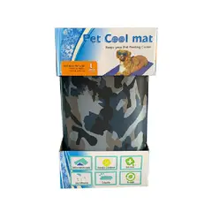 GENERICO - Colchoneta refrigerante pet cool mat L Diseño Camuflado para mascotas perros y gatos