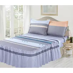 CASATEX - Juego de Sábanas con Blonda Queen 100% Algodón