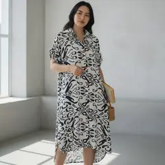 SHEY DI - Vestido camisero con diseño