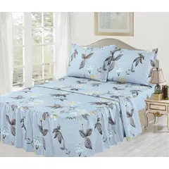 CASATEX - Juego de Sábanas con Blonda Queen 100% Algodón