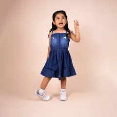 DANUS - Vestido manga tiras para niñas DEMIN