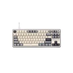 ROYAL KLUDGE - Teclado RK-R87 Pro TKL Cableado SP Half Grey Creamy Switch