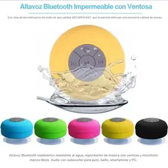 GENERICO - Parlante de Ducha Bluetooth Manos Libres Micrófono Integrado Contesta Llamadas - Amarillo - M
