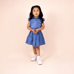 DANUS - Vestido manga quimona para niñas DEMIN
