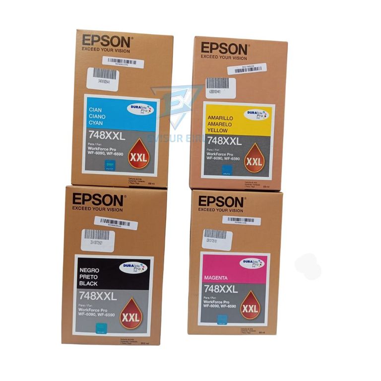 Tinta 748XXL Pack completo WF-6090 WF-6590 WF-8590 WF-8090