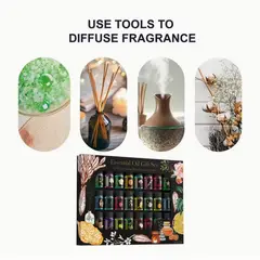 SIGNATURE PERU - Juego de 24 piezas de aceite esencial puro de árbol del té, para difusor, humidificadores y más