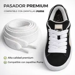 GENERICO - Pasador cordones grueso ancho para zapatilla PumaDC Off White 120m 2pares