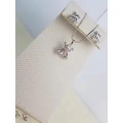 GENERICO - JUEGO DE COLLAR Y ARETES OSO