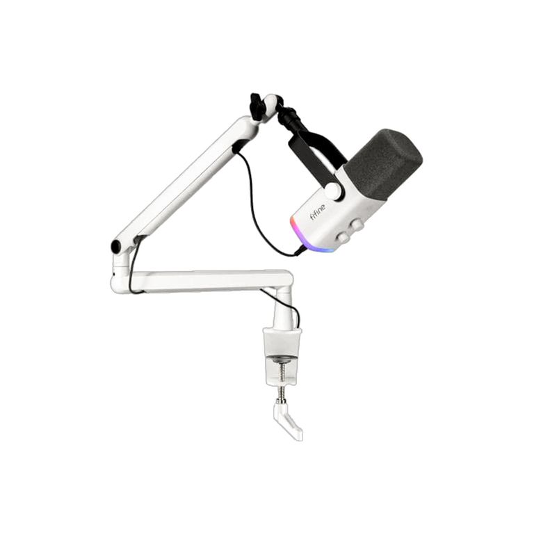 Micrófono TAM8 USB soporte de brazo Blanco