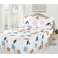 CASATEX - Juego de Sábanas con Blonda King 100% Algodón