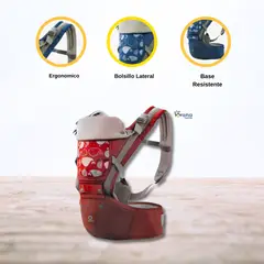 AEOLOS - Canguro Para Bebé Ergonómico Ballena 3 en 1 Red