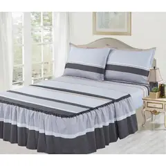 CASATEX - Juego de Sábanas con Blonda King 100% Algodón